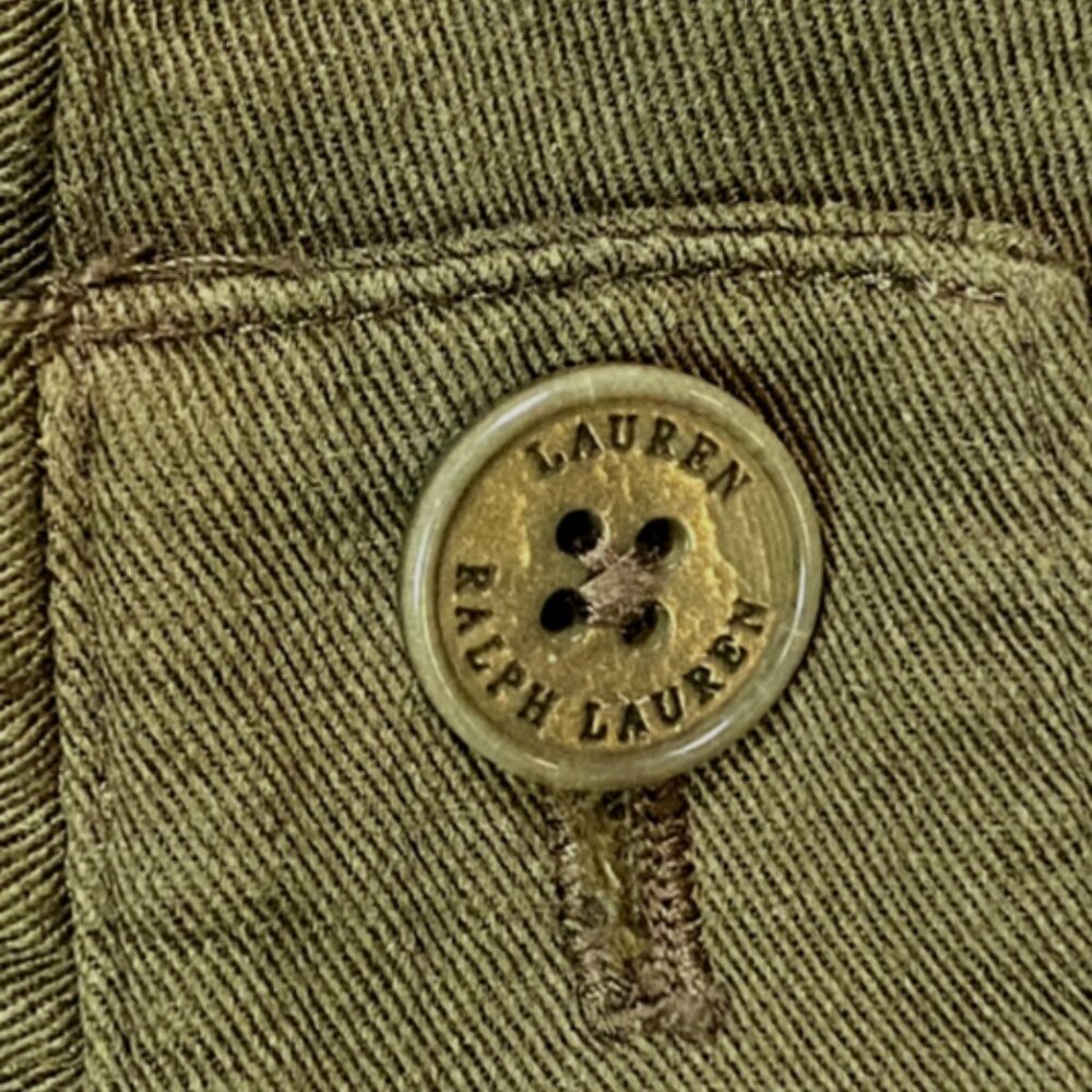 VTG ‎ Lauren Ralph Lauren Utility Cargo Pants Sz 4 Olive Green #169M - Picture 9 of 11